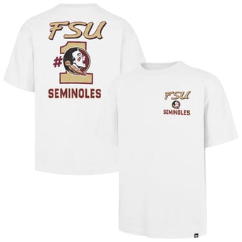 Men's '47  White Florida State Seminoles #1 Mascot Foundation T-Shirt