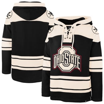 Men's '47  Black Ohio State Buckeyes Superior Lacer Hoodie