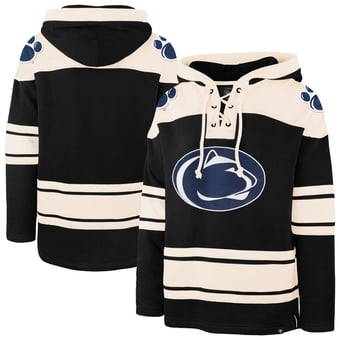 Men's '47  Black Penn State Nittany Lions Superior Lacer Hoodie