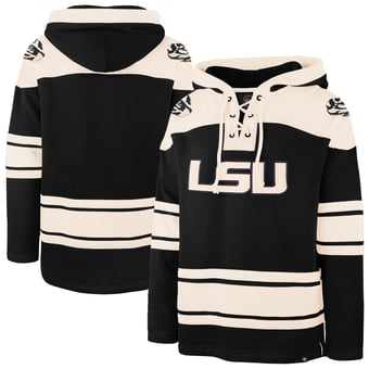 Men's '47  Black LSU Tigers Superior Lacer Hoodie