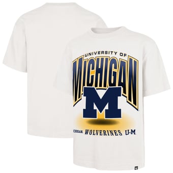 Men's '47  Cream Michigan Wolverines Team Flex Foundation T-Shirt