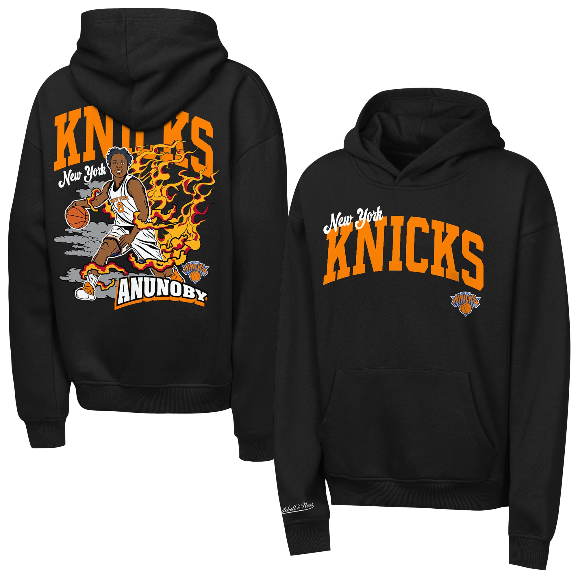 Youth Mitchell & Ness OG Anunoby Black New York Knicks Fired Up Hoodie
