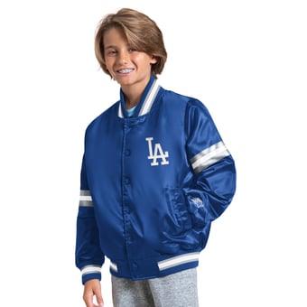 Youth Starter Royal Los Angeles Dodgers Courtside Jr. Varsity Full Snap Jacket