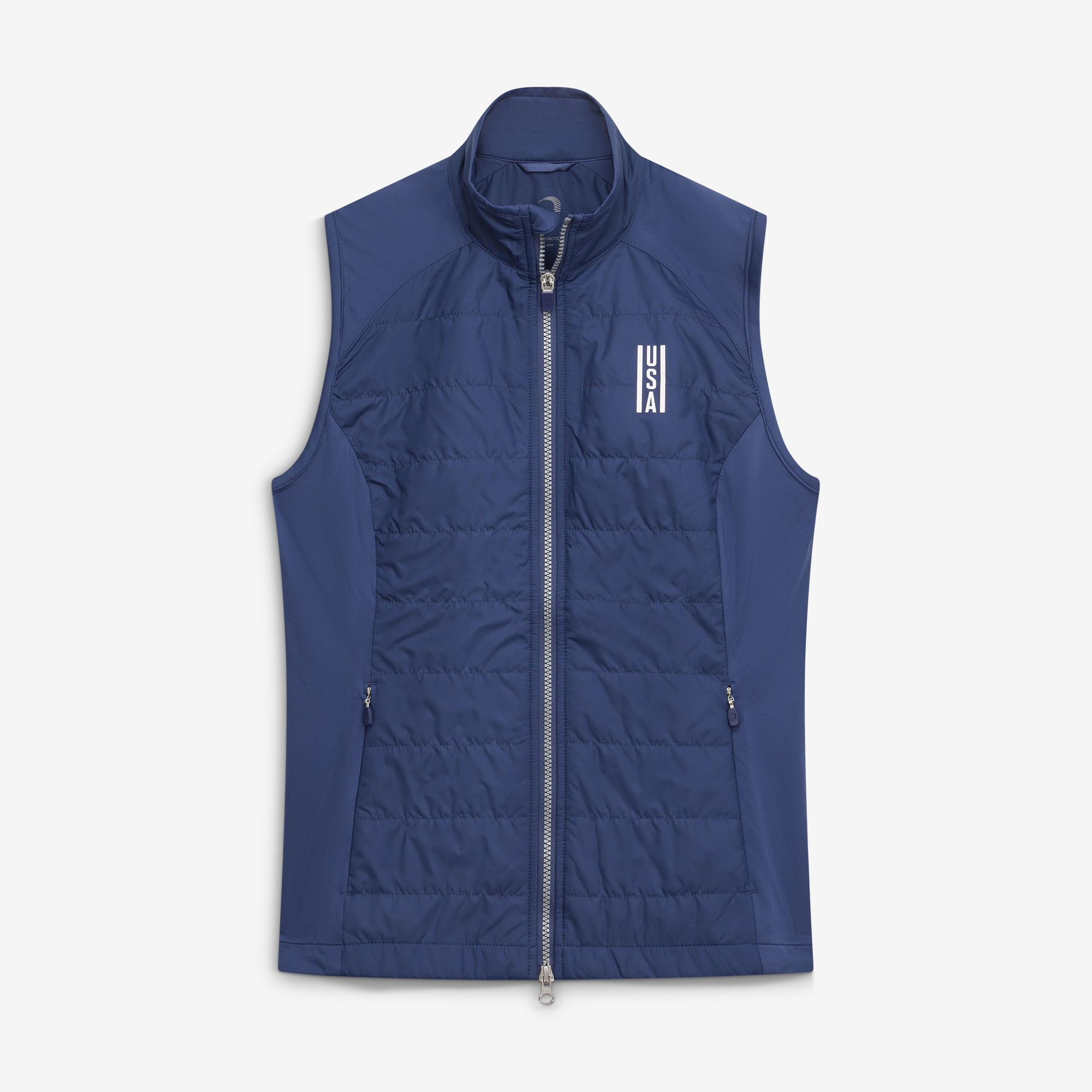 Women’s Zero Restriction Navy Presidents Cup Team USA Full-Zip Tess Vest Women’s Zero Restriction Navy Presidents Cup Team USA Full-Zip Tess Vest