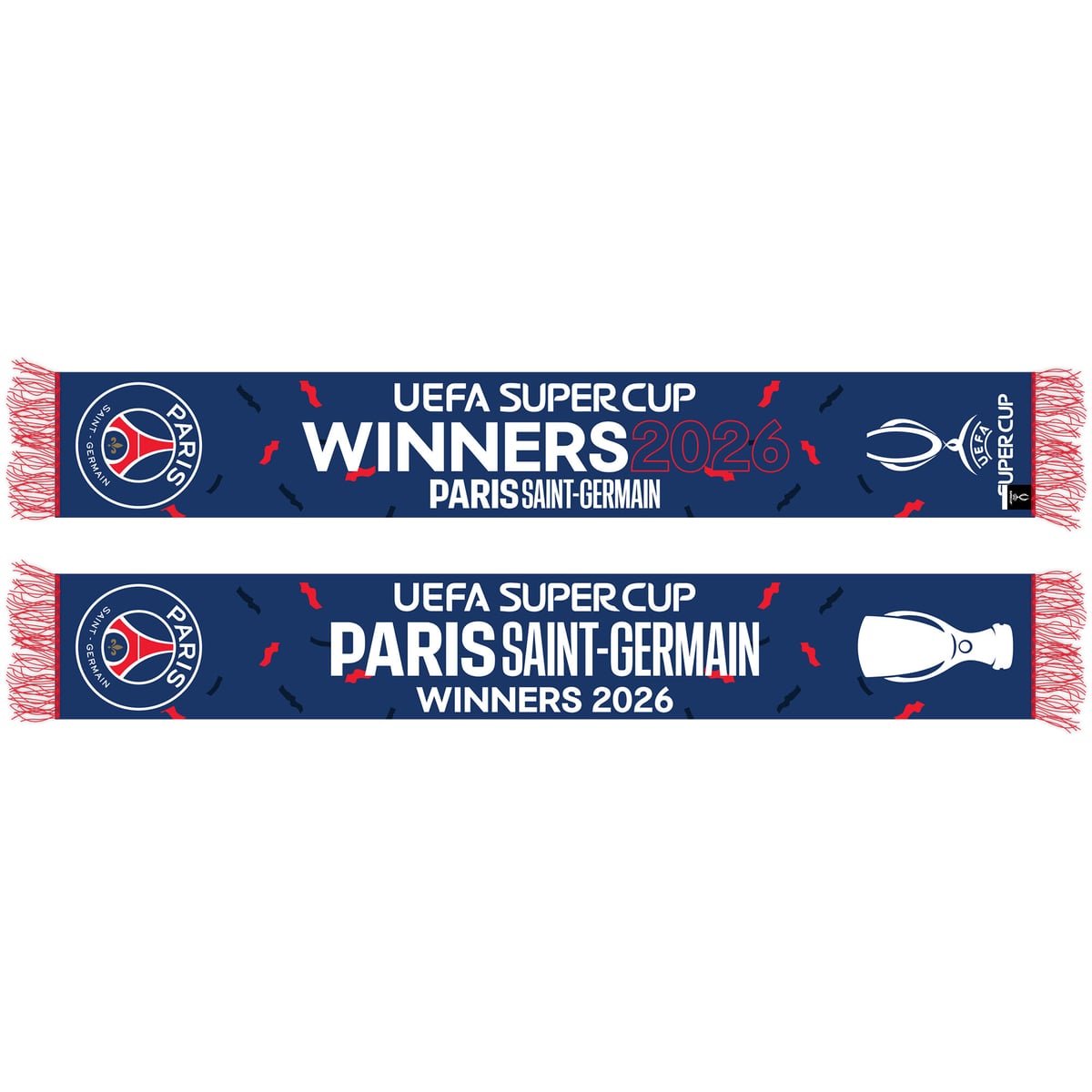 Écharpe PSG Champions de la Supercoupe de l'UEFA 2026 - Bleu