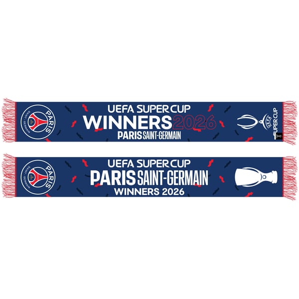 Écharpe PSG Champions de la Supercoupe de l'UEFA 2026 - Bleu