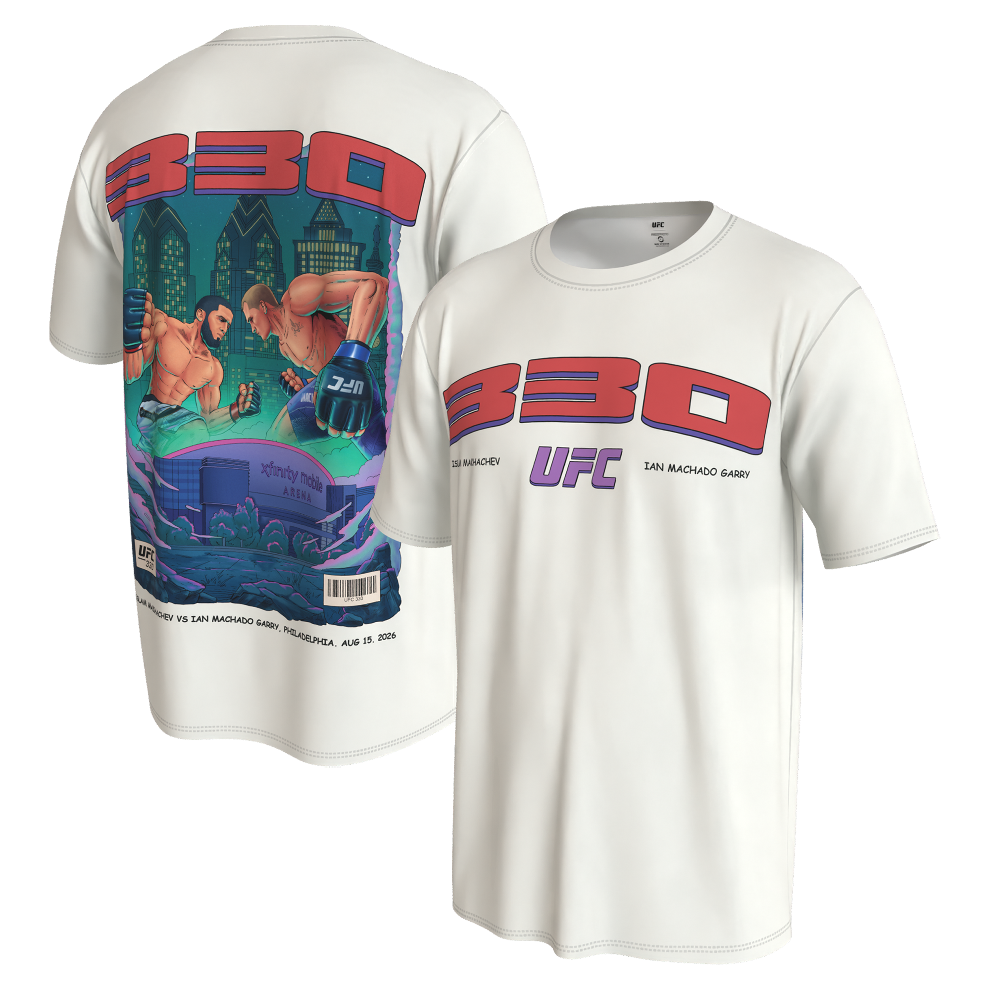 Men's ProSphere White UFC 330: Makhachev vs. Machado Garry Artist Series T-Shirt