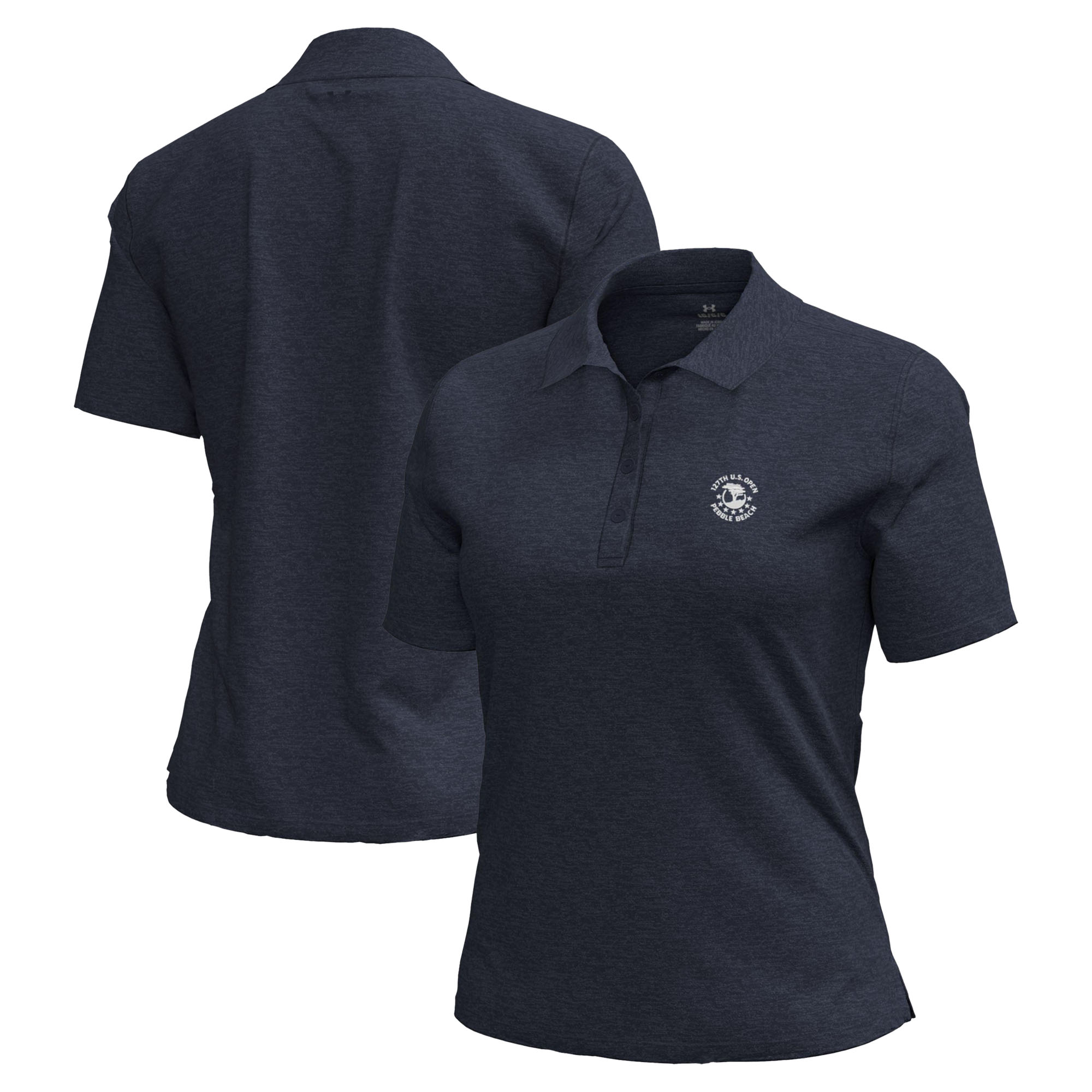 Women’s 2027 U.S. Open Under Armour Heather Navy Drive Polo Women’s 2027 U.S. Open Under Armour Heather Navy Drive Polo