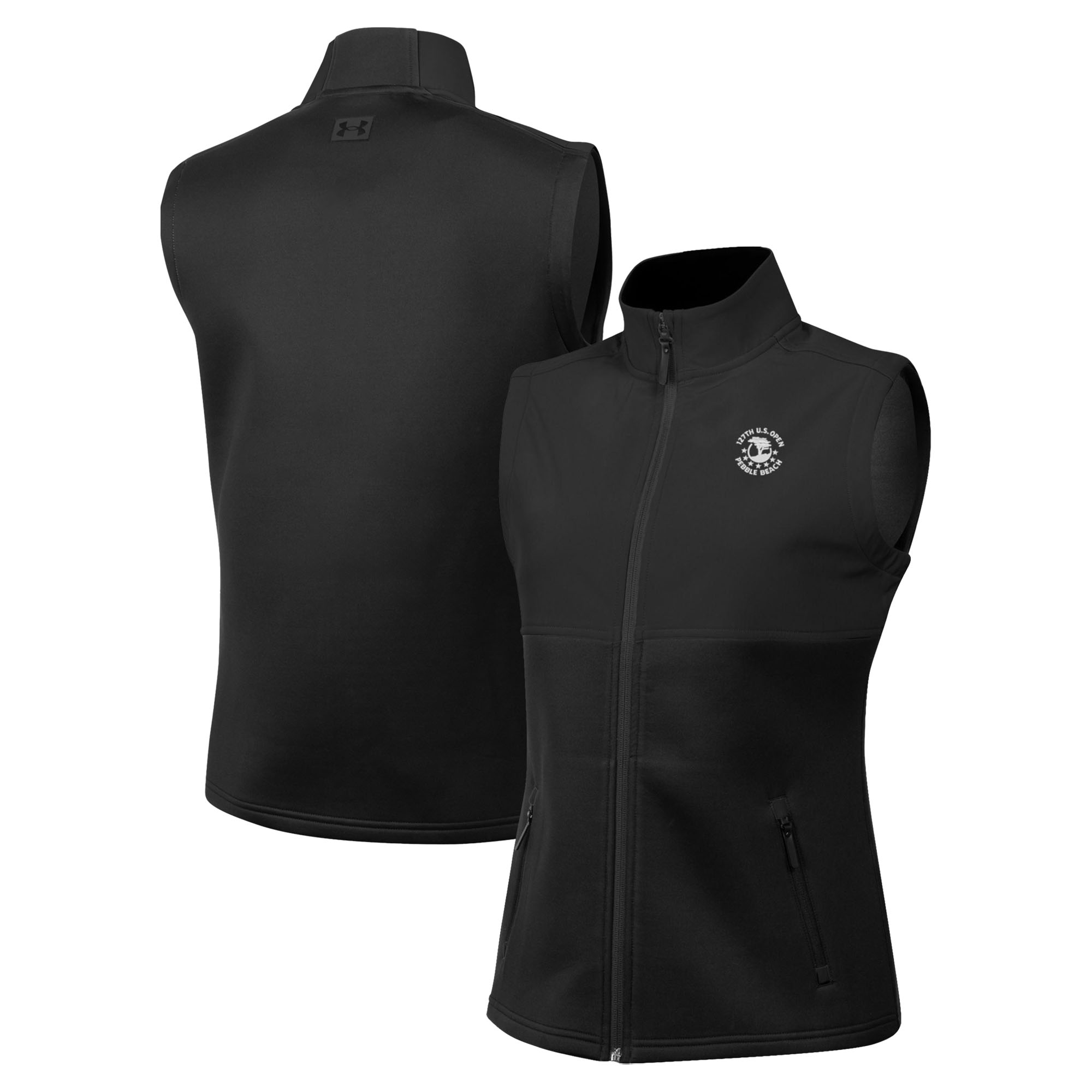 Women’s 2027 U.S. Open Under Armour Black Drive Pro Hybrid Full-Zip Vest Women’s 2027 U.S. Open Under Armour Black Drive Pro Hybrid Full-Zip Vest