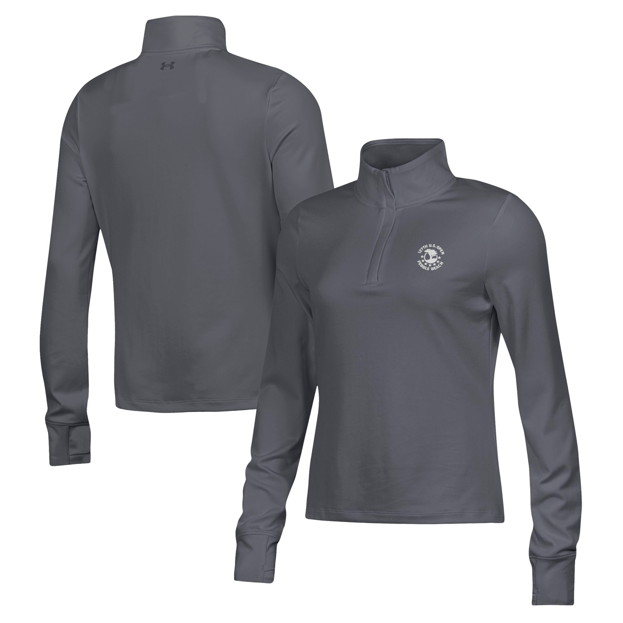 Women’s 2027 U.S. Open Under Armour Charcoal Motion Quarter-Zip Pullover Women’s 2027 U.S. Open Under Armour Charcoal Motion Quarter-Zip Pullover
