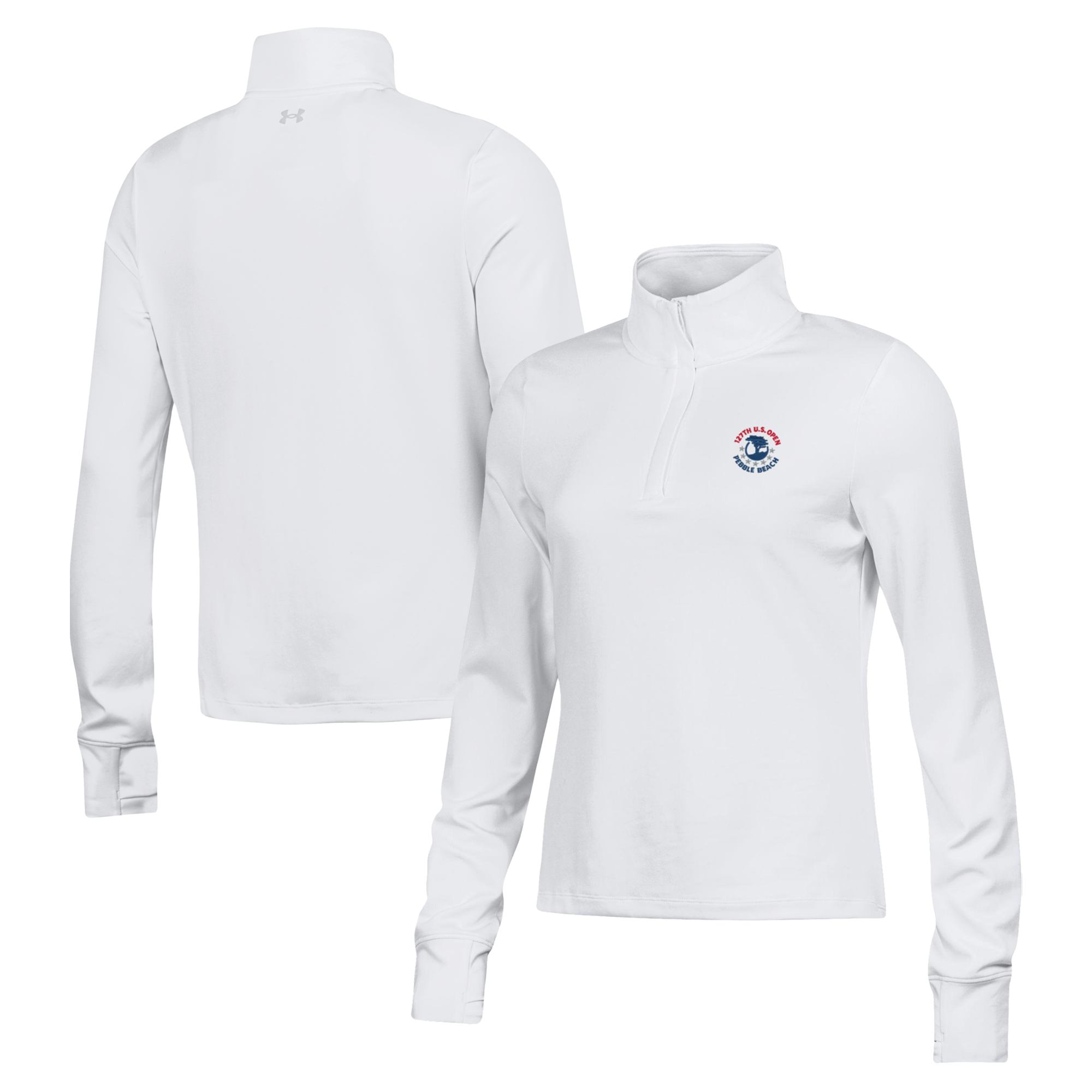 Women’s 2027 U.S. Open Under Armour White Motion Quarter-Zip Pullover Women’s 2027 U.S. Open Under Armour White Motion Quarter-Zip Pullover