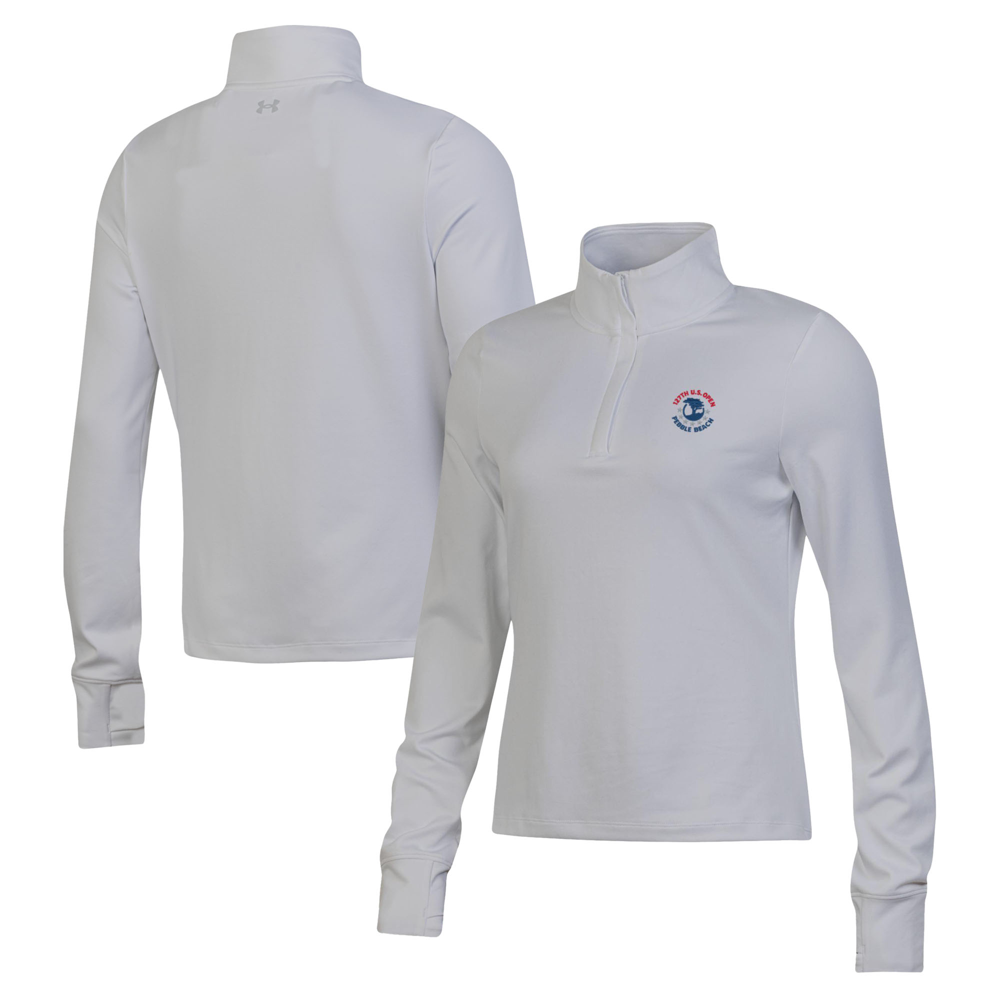 Women’s 2027 U.S. Open Under Armour Gray Motion Quarter-Zip Pullover Women’s 2027 U.S. Open Under Armour Gray Motion Quarter-Zip Pullover