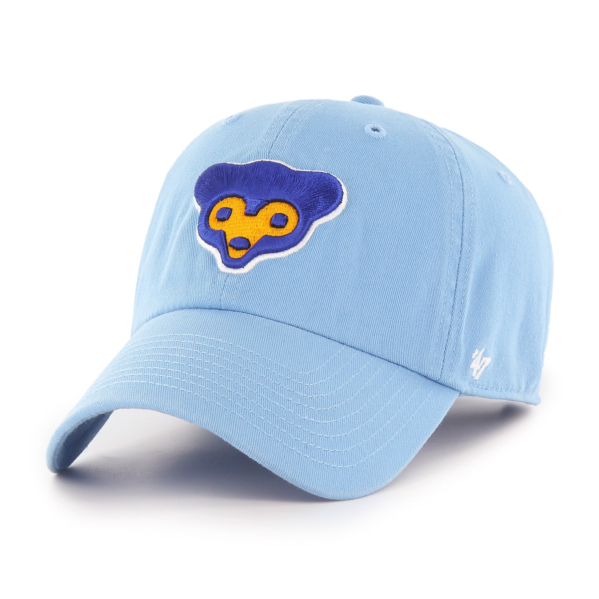Men's '47 Light Blue Chicago Cubs Cooperstown Collection Clean Up Adjustable Hat