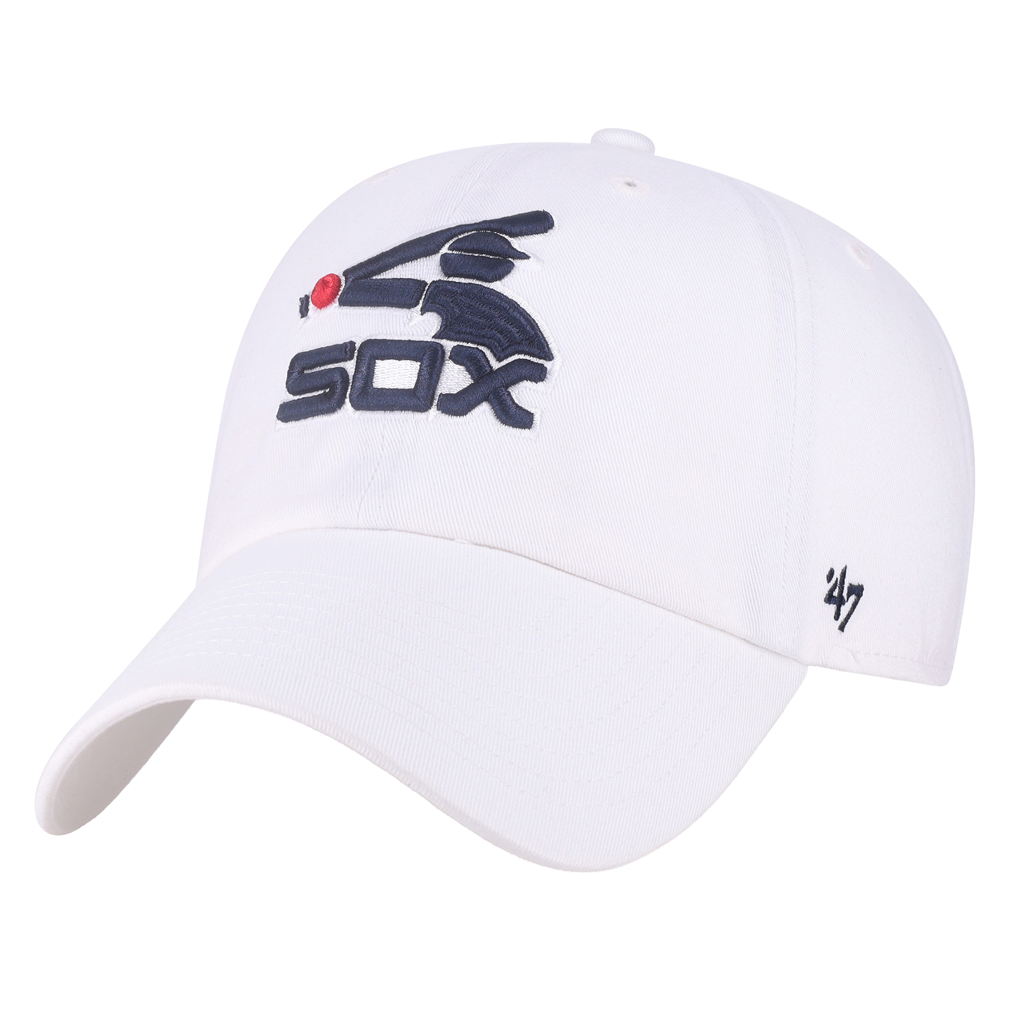Men's '47 White Chicago White Sox Cooperstown Collection Clean Up Adjustable Hat