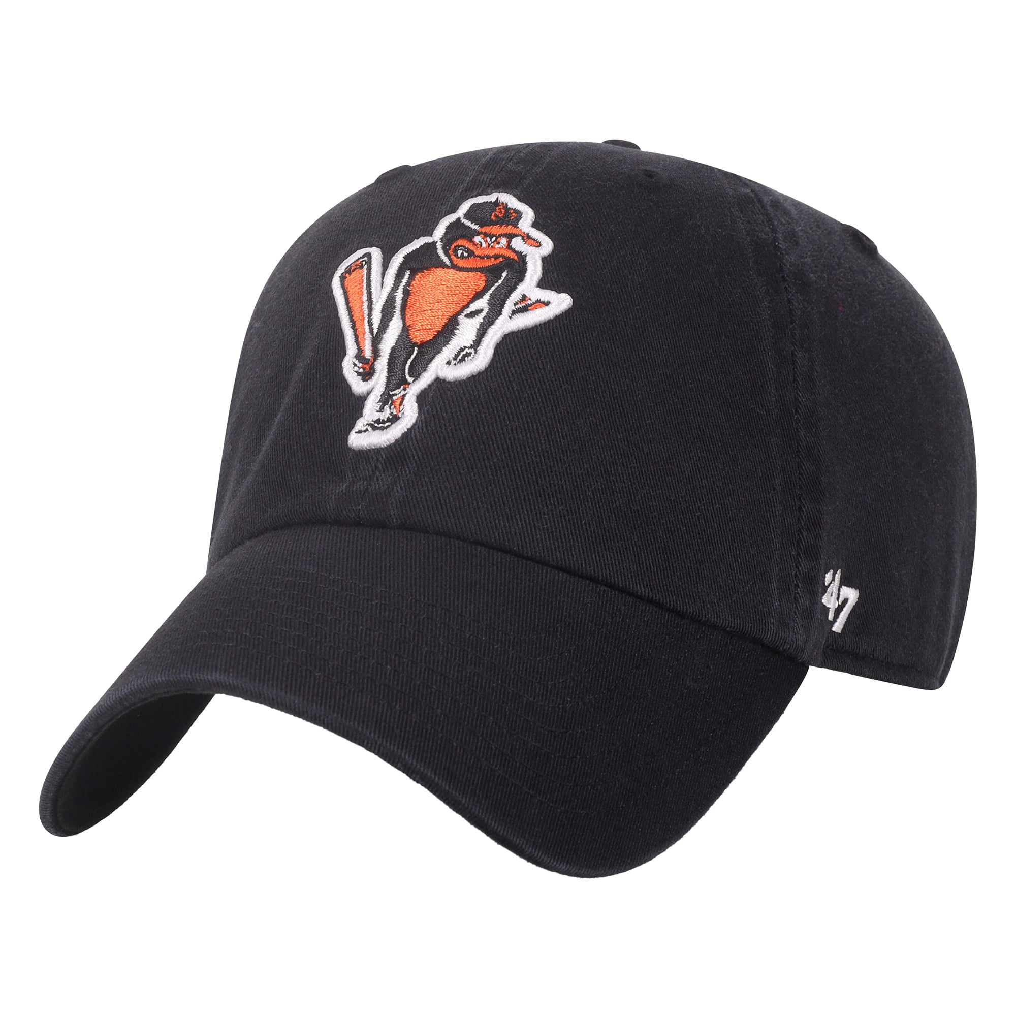 Men's '47 Black Baltimore Orioles Cooperstown Collection Clean Up Adjustable Hat