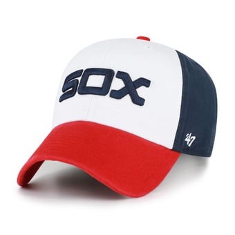 Men's '47 White/Red Chicago White Sox Cooperstown Collection Replica Clean Up Adjustable Hat