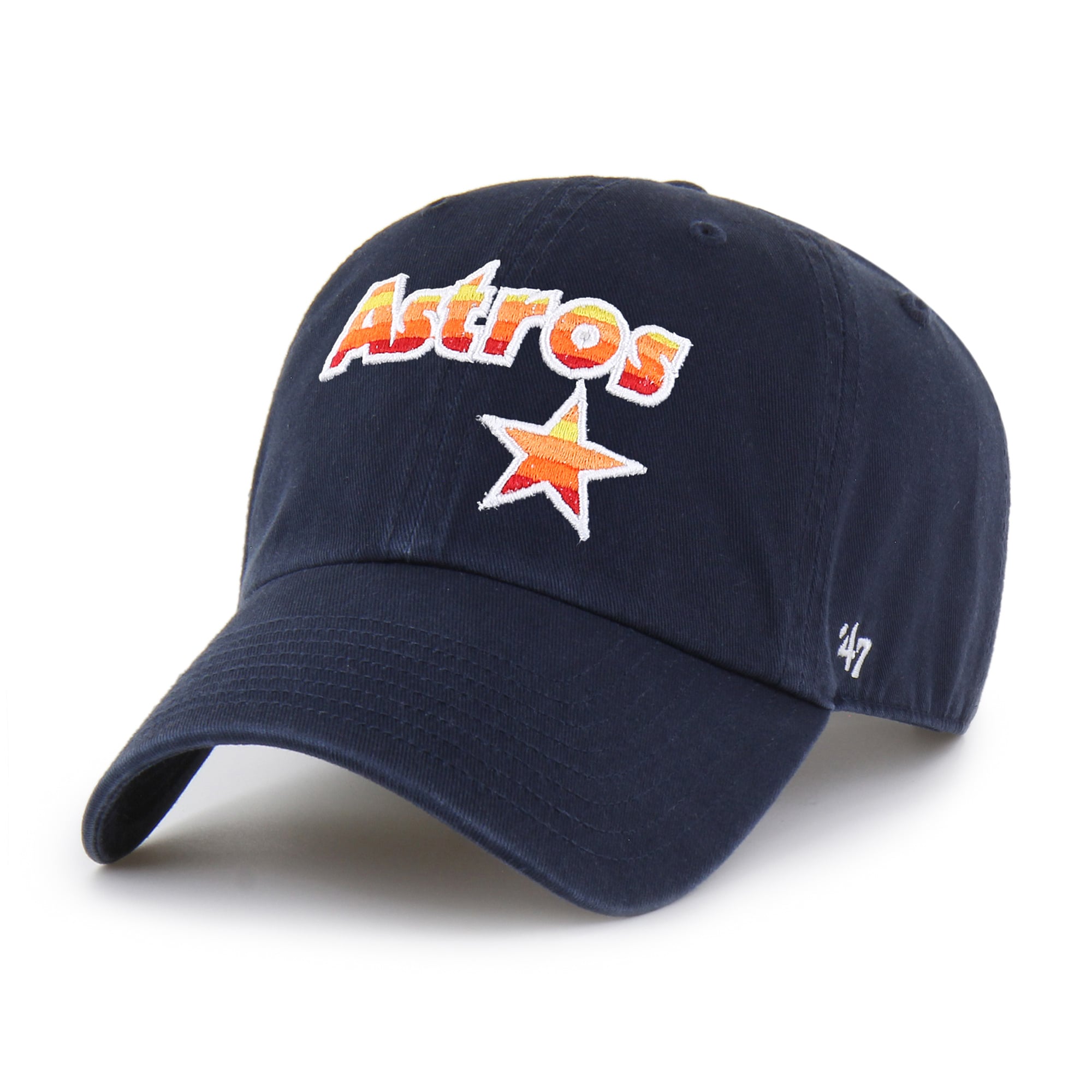 Men's '47 Navy Houston Astros Cooperstown Collection Script Clean Up Adjustable Hat