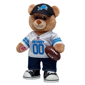 Build-A-Bear  Detroit Lions Happy Hugs Teddy Bear Gift Set