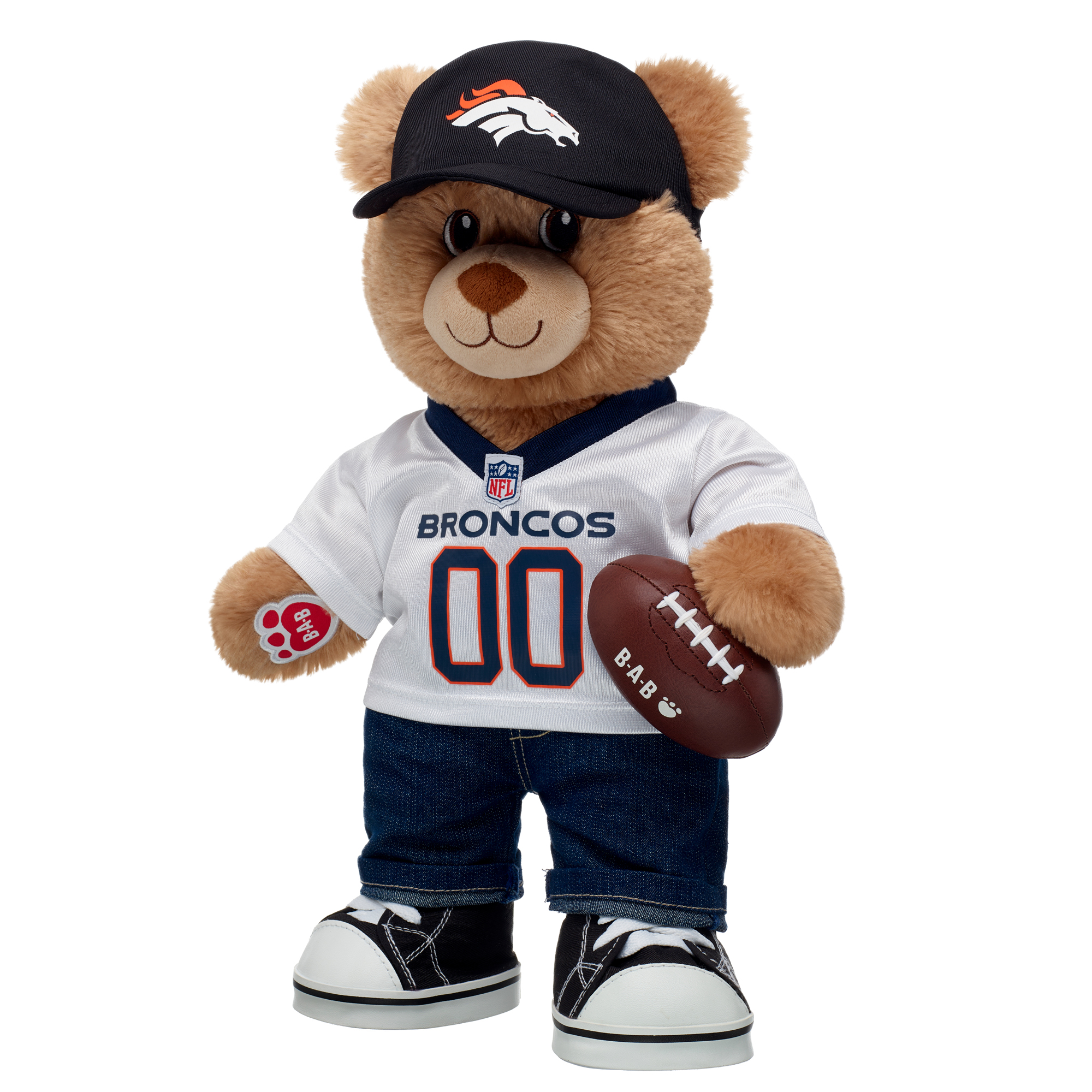 Build-A-Bear  Denver Broncos Happy Hugs Teddy Bear Gift Set