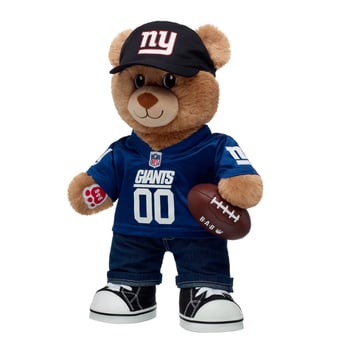 Build-A-Bear  New York Giants Happy Hugs Teddy Bear Gift Set