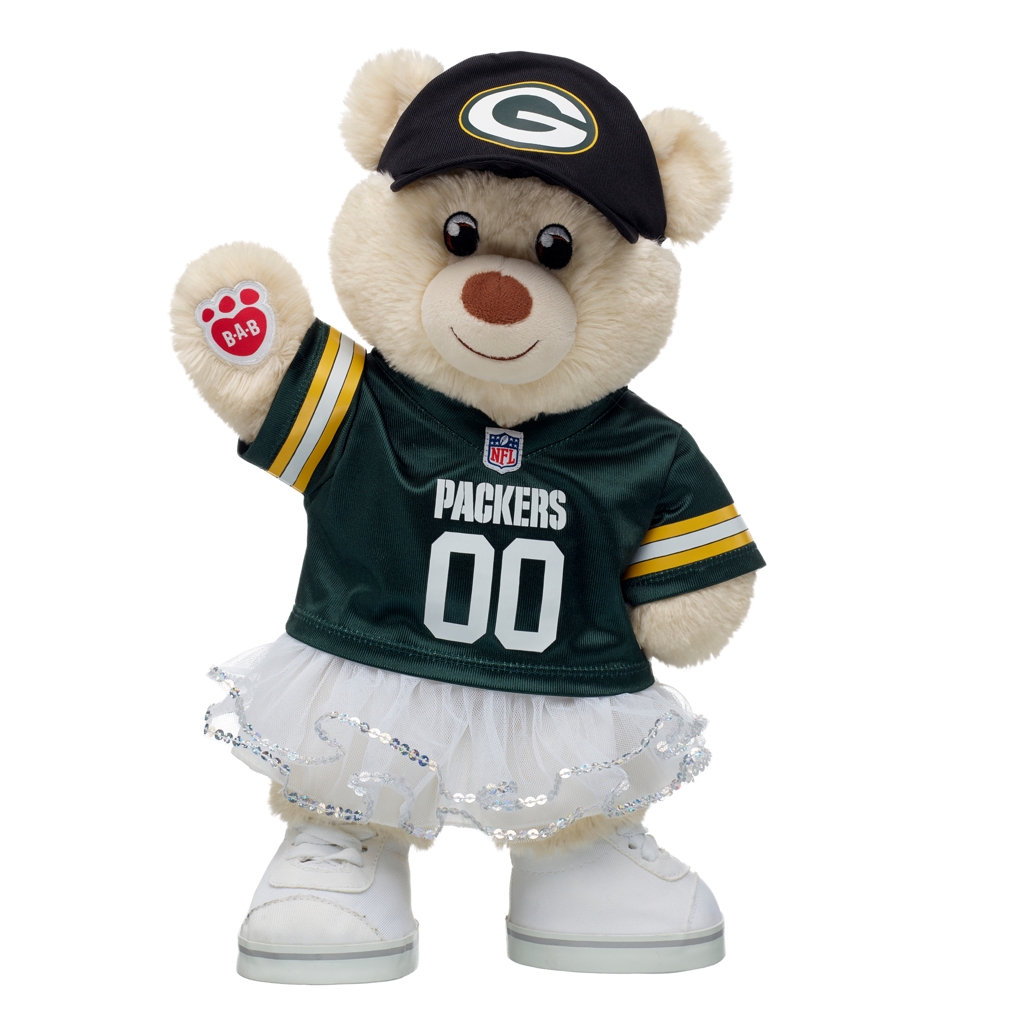 Build-A-Bear  Green Bay Packers Happy Hugs Teddy Bear