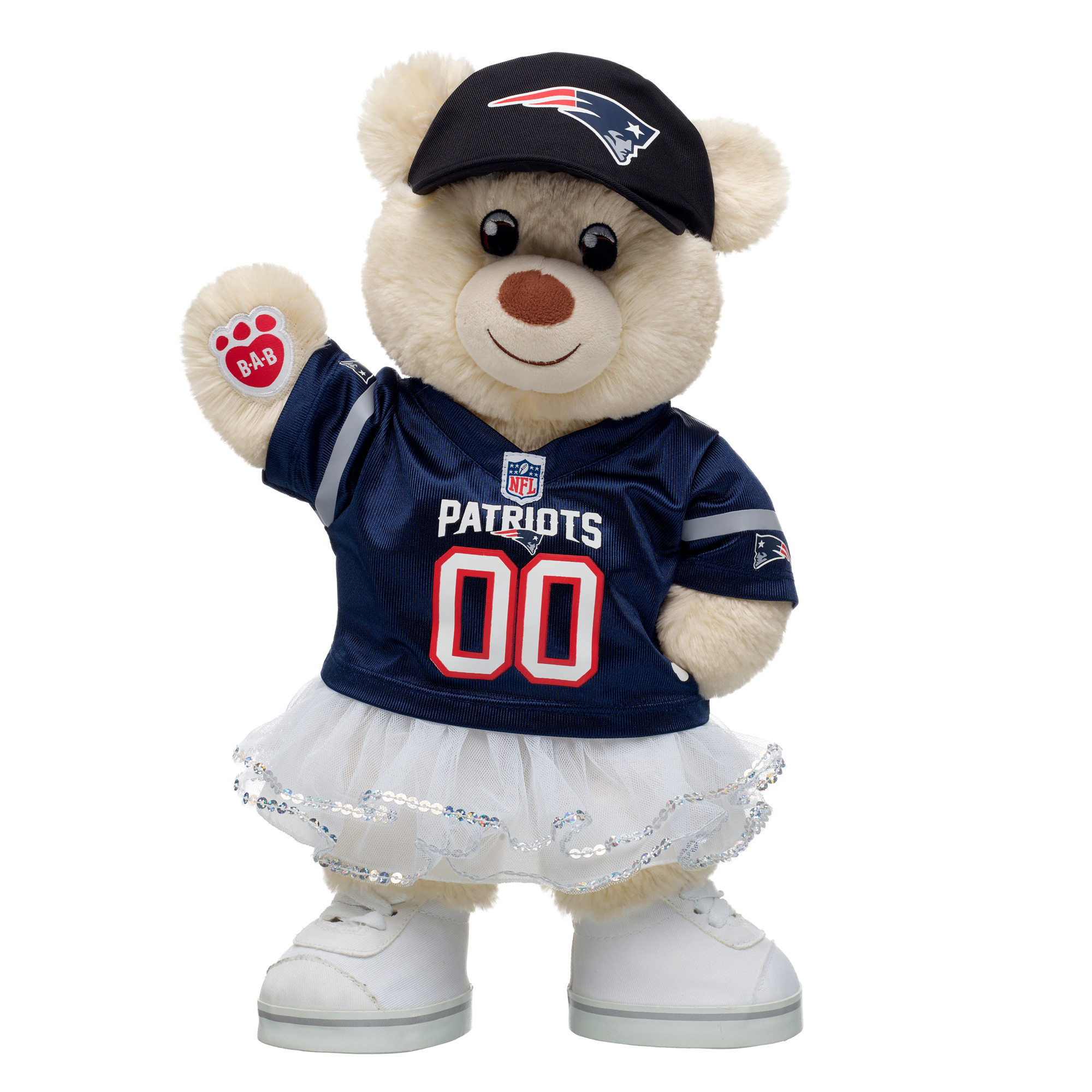 Build-A-Bear  New England Patriots Happy Hugs Teddy Bear