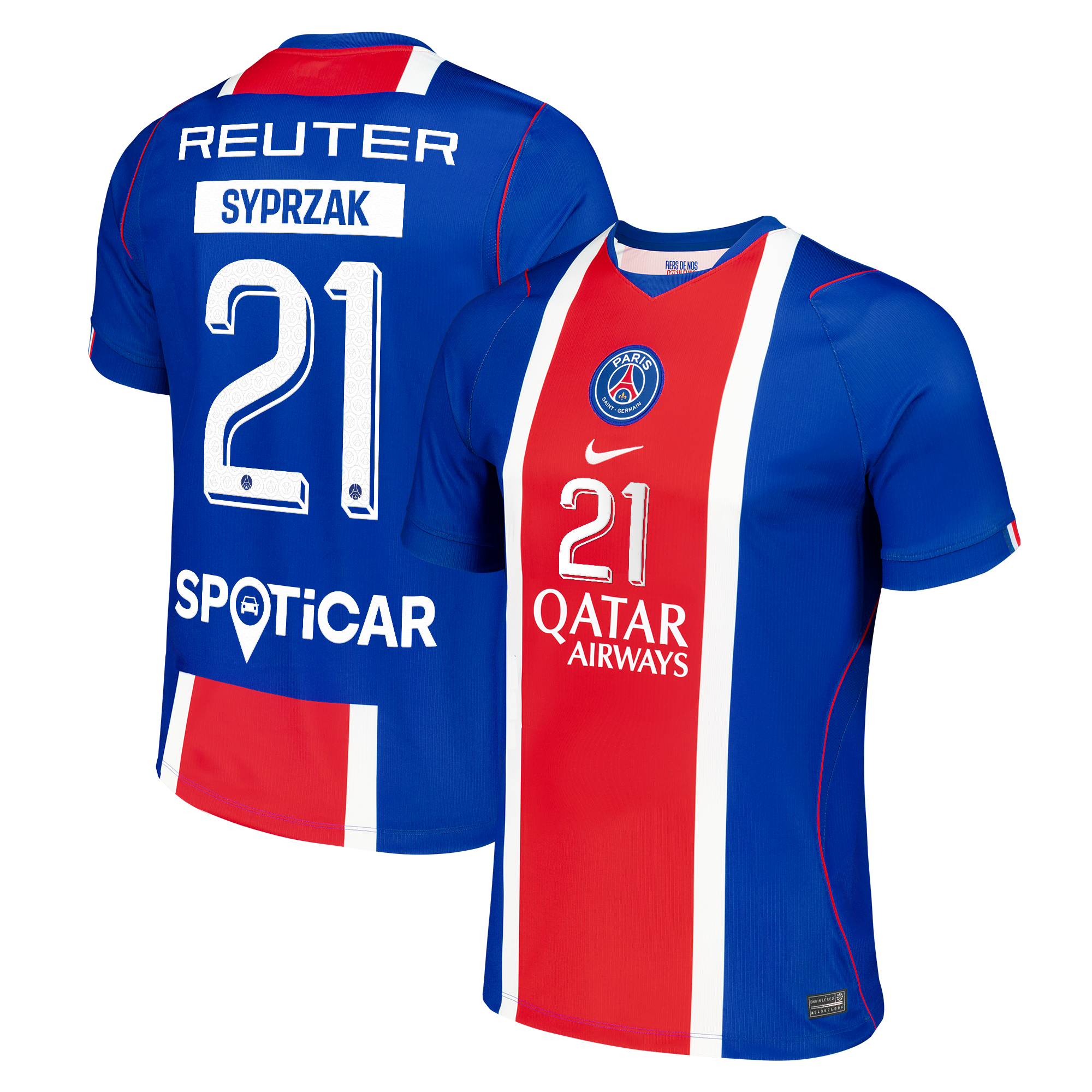 PSG Nike Stadium Handball Heimtrikot 2026-27 mit Aufdruck Syprzak 21