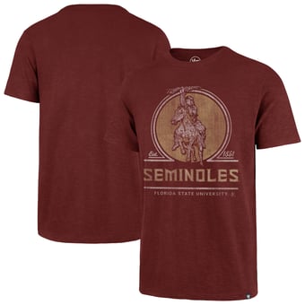 Men's '47  Garnet Florida State Seminoles Emblem Mark Scrum T-Shirt