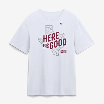 Men's White Texas A&M Aggies 150th Anniversary Here For Good T-Shirt