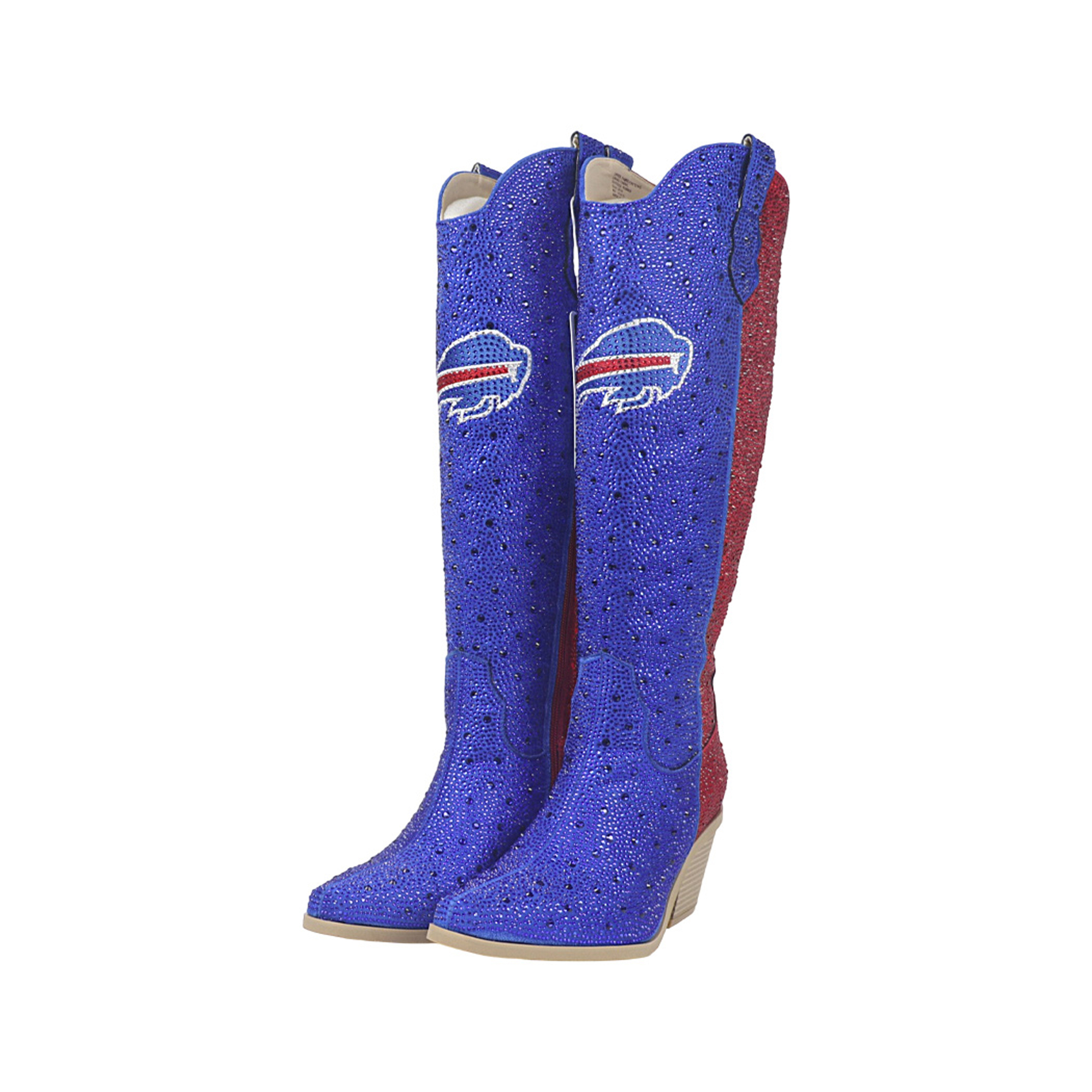 Women's FABGATING by Cuce  Royal Buffalo Bills Two-Tone Crystal Cowboy Boot