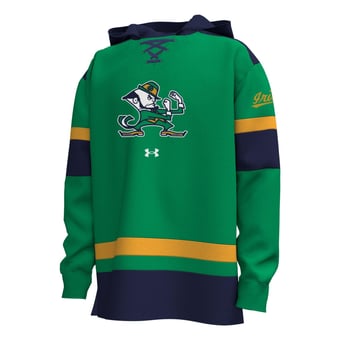 Youth Under Armour  Green Notre Dame Fighting Irish Gameday Hockey Hoodie