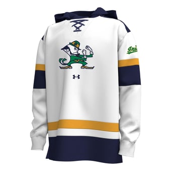 Youth Under Armour  White Notre Dame Fighting Irish Gameday Hockey Hoodie