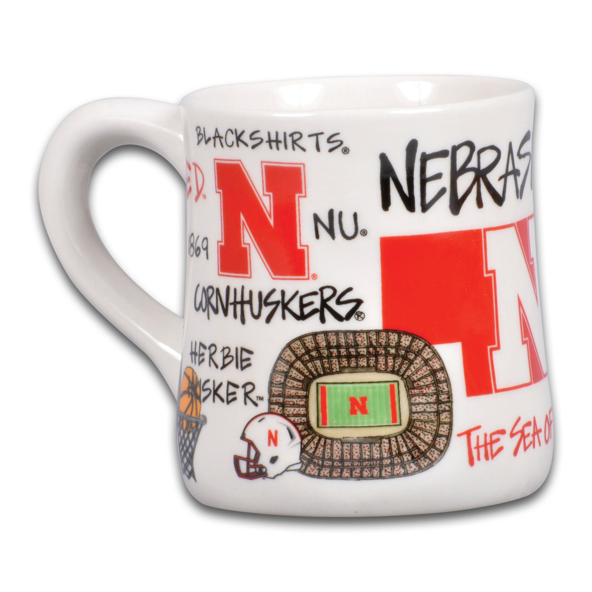 Nebraska Huskers Icon 20oz. Ceramic Icon Mug