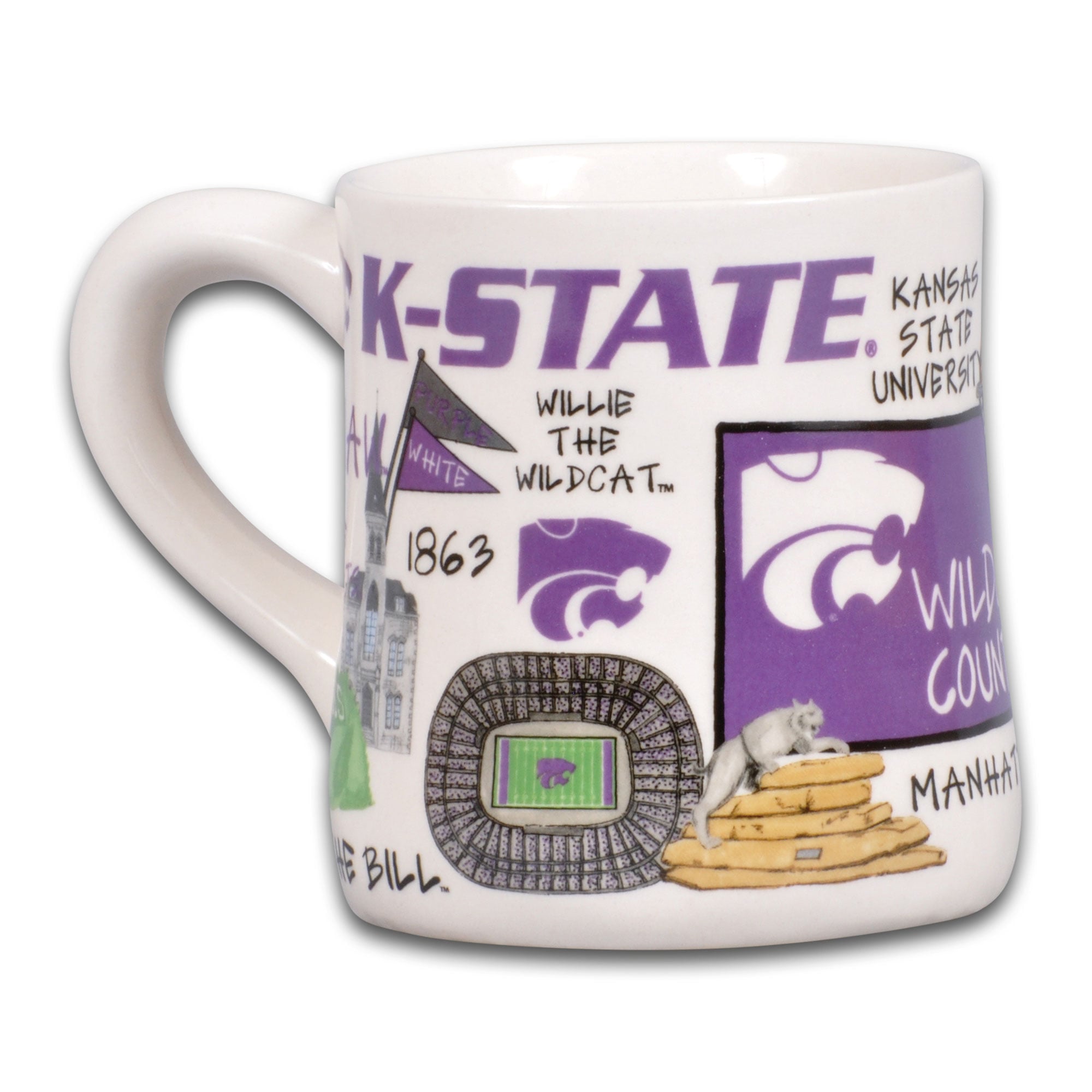 Kansas State Wildcats Icon 20oz. Ceramic Icon Mug