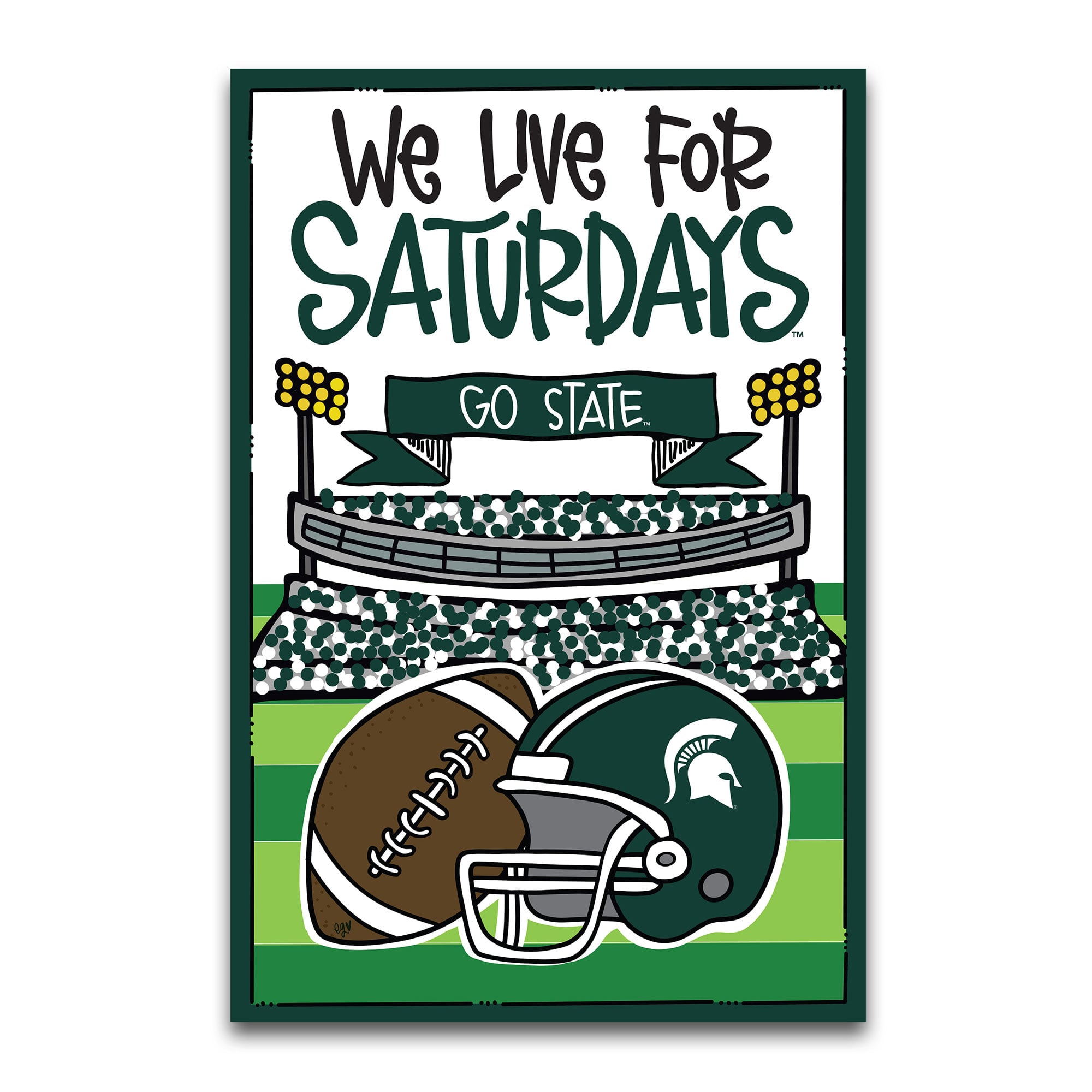 Michigan State Spartans We Live For Saturdays 12" x 18" Garden Flag