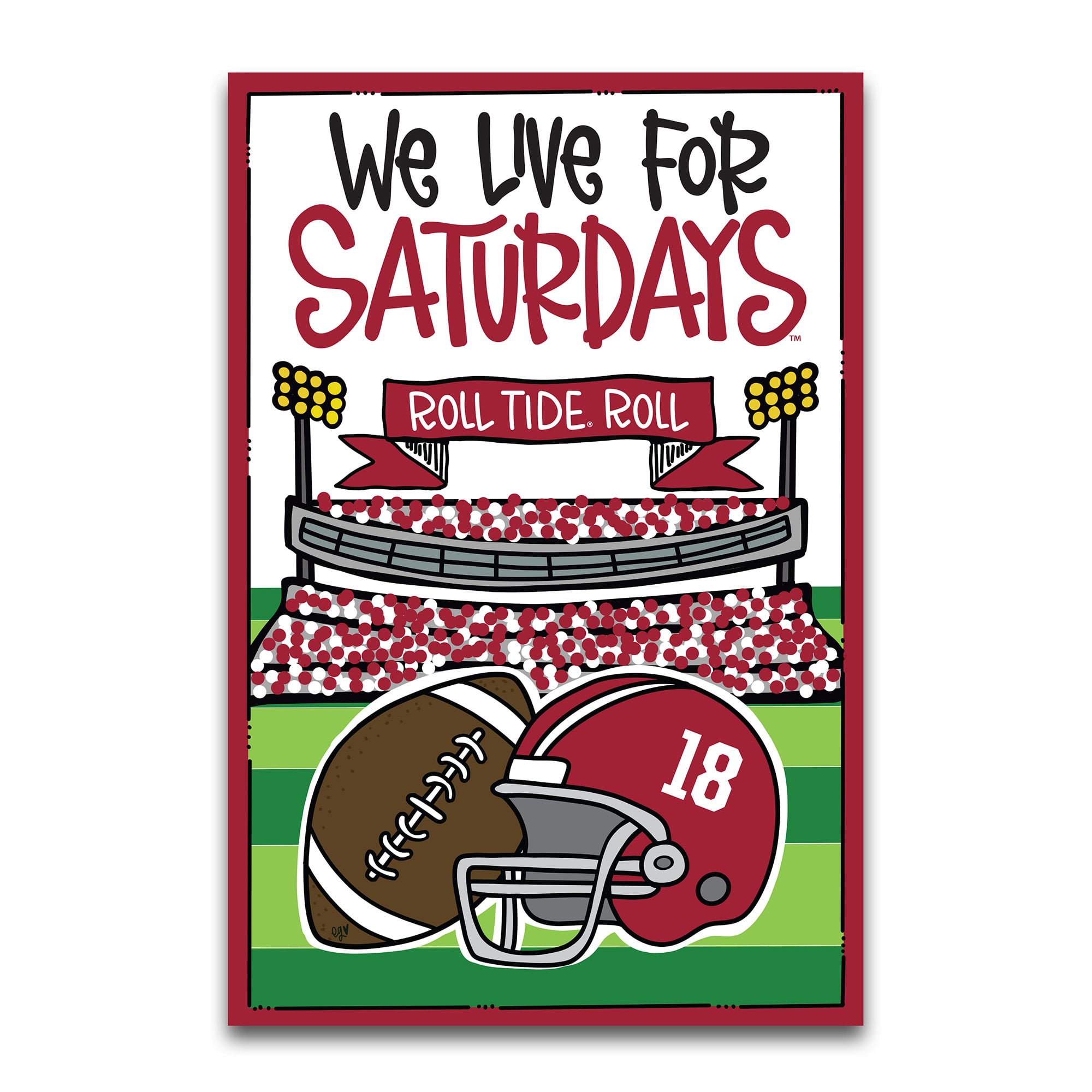 Alabama Crimson Tide We Live For Saturdays 12" x 18" Garden Flag