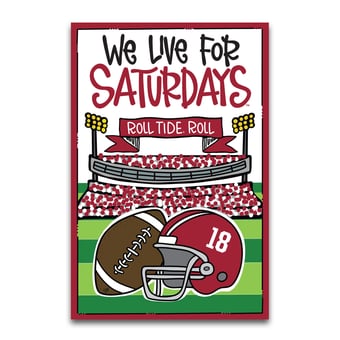 Alabama Crimson Tide We Live For Saturdays 12" x 18" Garden Flag