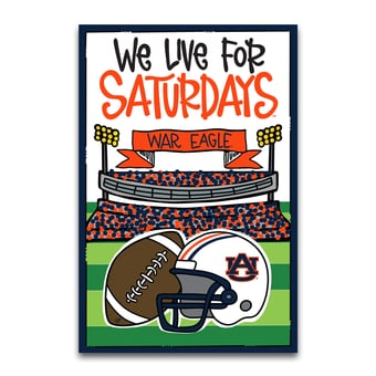"Auburn Tigers We Live For Saturdays 12"" x 18"" Garden Flag"