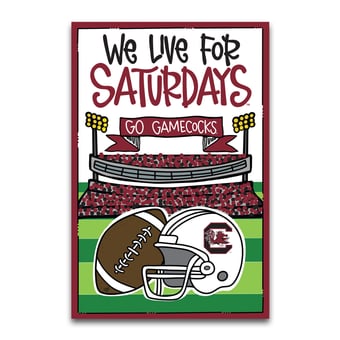 South Carolina Gamecocks We Live For Saturdays 12" x 18" Garden Flag