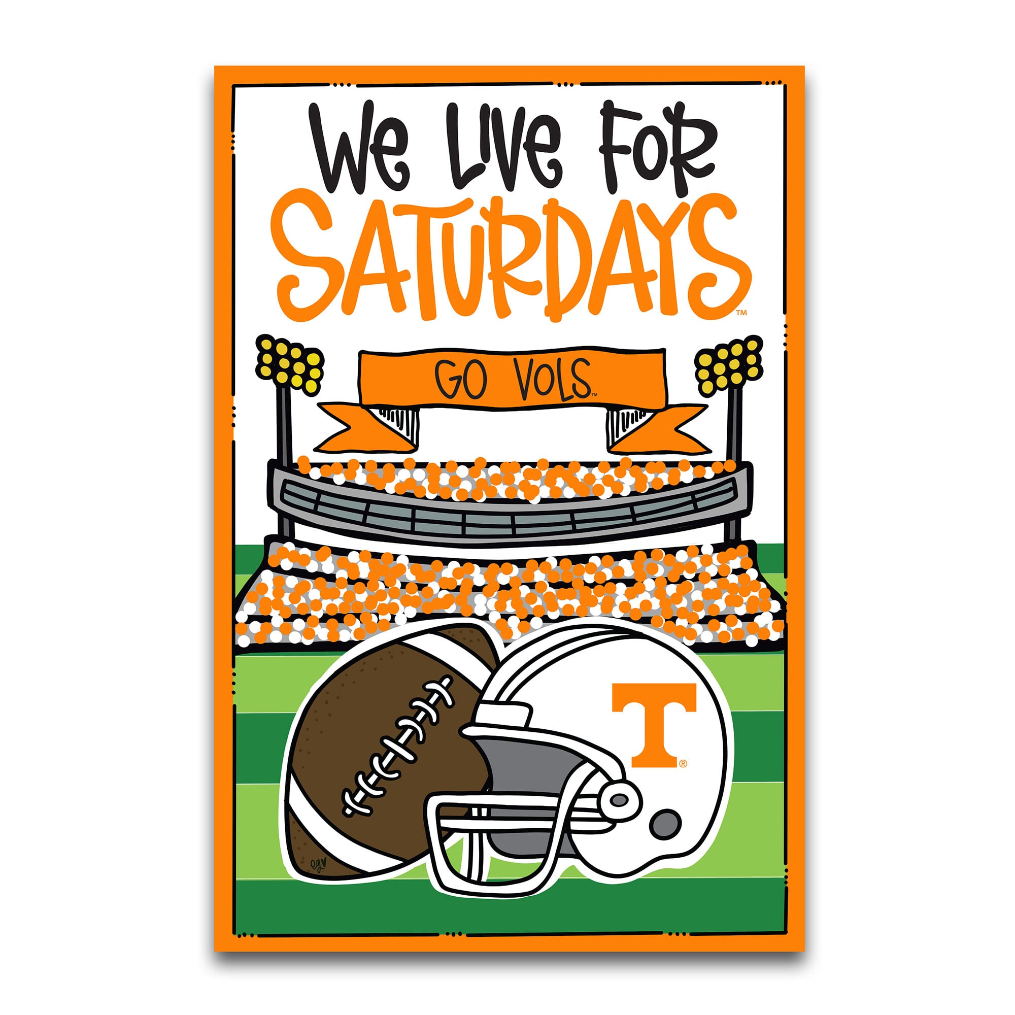 Tennessee Volunteers We Live For Saturdays 12" x 18" Garden Flag