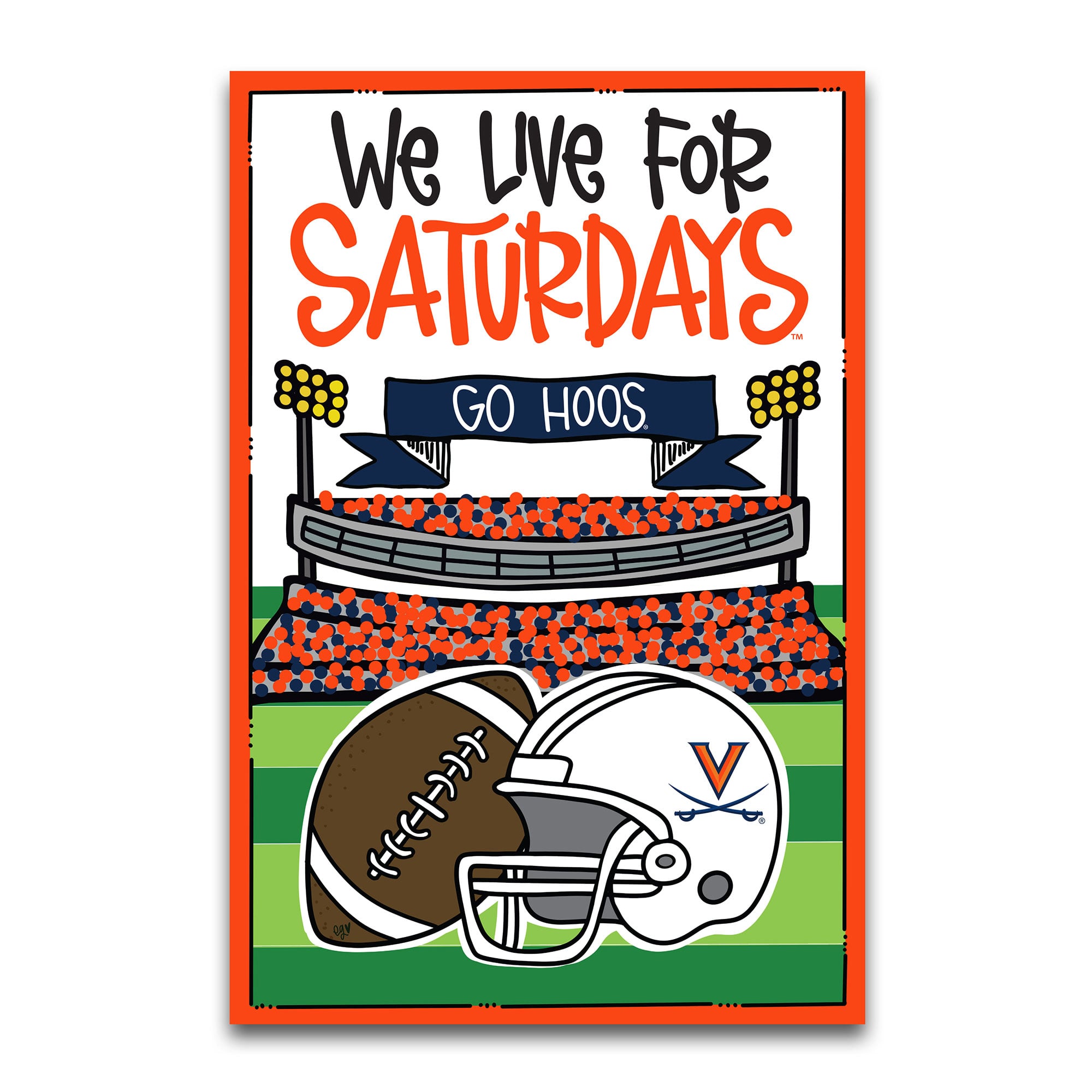 Virginia Cavaliers We Live For Saturdays 12" x 18" Garden Flag