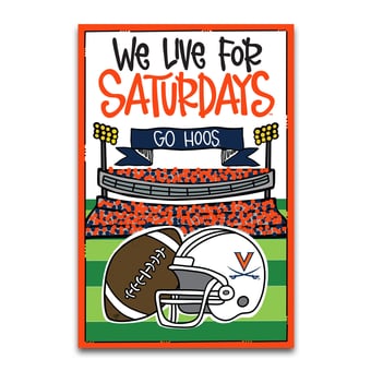 Virginia Cavaliers We Live For Saturdays 12" x 18" Garden Flag