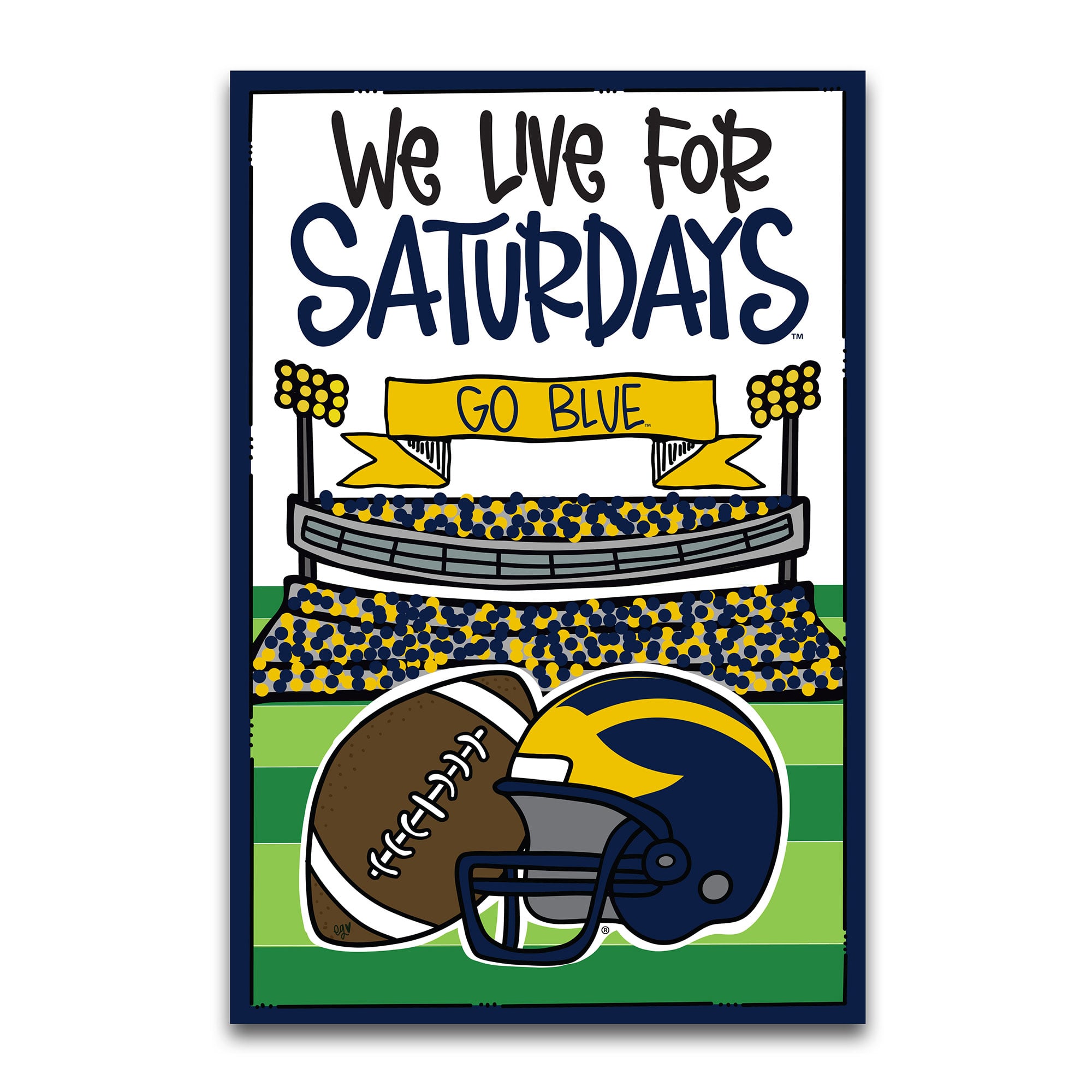 Michigan Wolverines We Live For Saturdays 12" x 18" Garden Flag