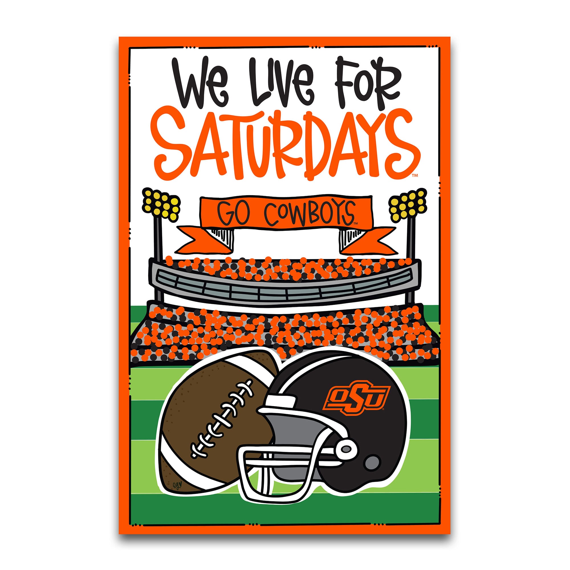 Oklahoma State Cowboys We Live For Saturdays 12" x 18" Garden Flag