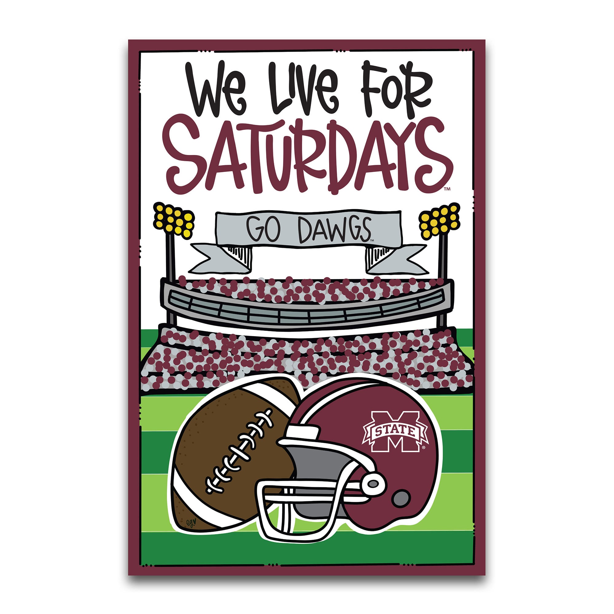 Mississippi State Bulldogs We Live For Saturdays 12" x 18" Garden Flag