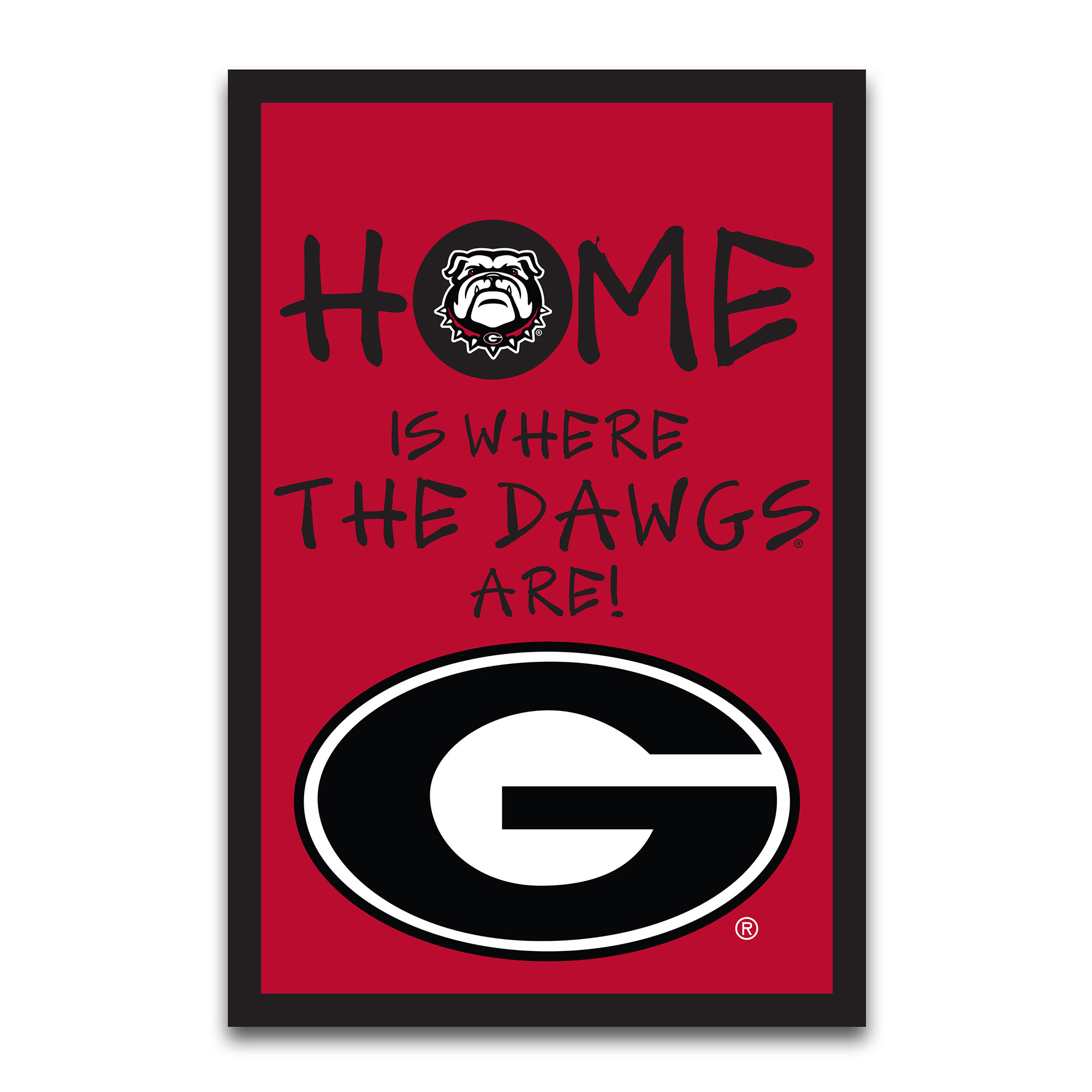 Georgia Bulldogs Home Is Where 12" x 18" Garden Flag