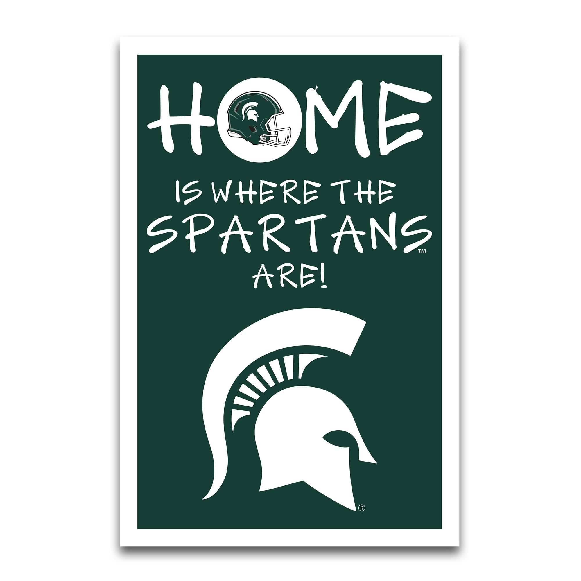 Michigan State Spartans Home Is Where 12" x 18" Garden Flag