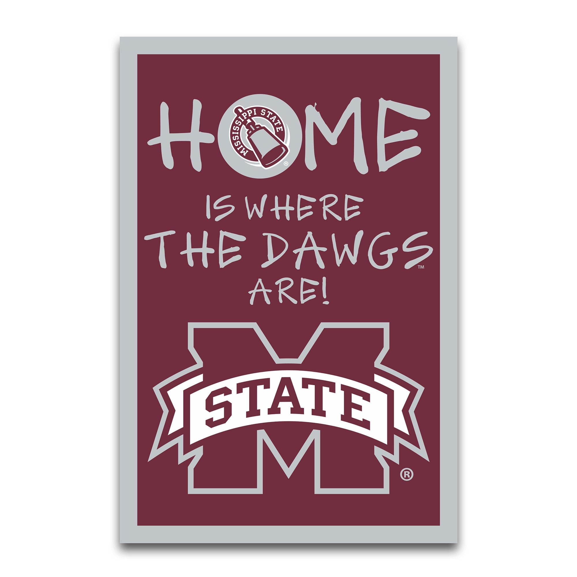 Mississippi State Bulldogs Home Is Where 12" x 18" Garden Flag