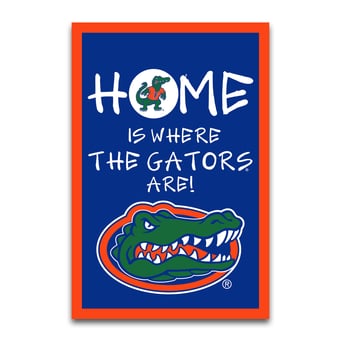 Florida Gators Home Is Where 12" x 18" Garden Flag