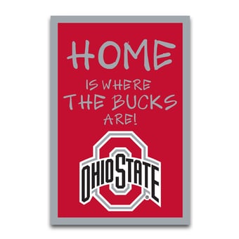 Ohio State Buckeyes Home Is Where 12" x 18" Garden Flag
